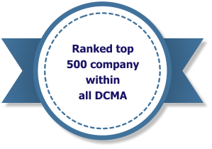 Ranked top 500 company within all DCMA